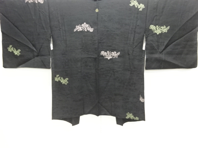 JAPANESE ANTIQUE HAORI / TAISHO ROMAN STYLE / MON KINSHA / WOVEN PAULOWNIA